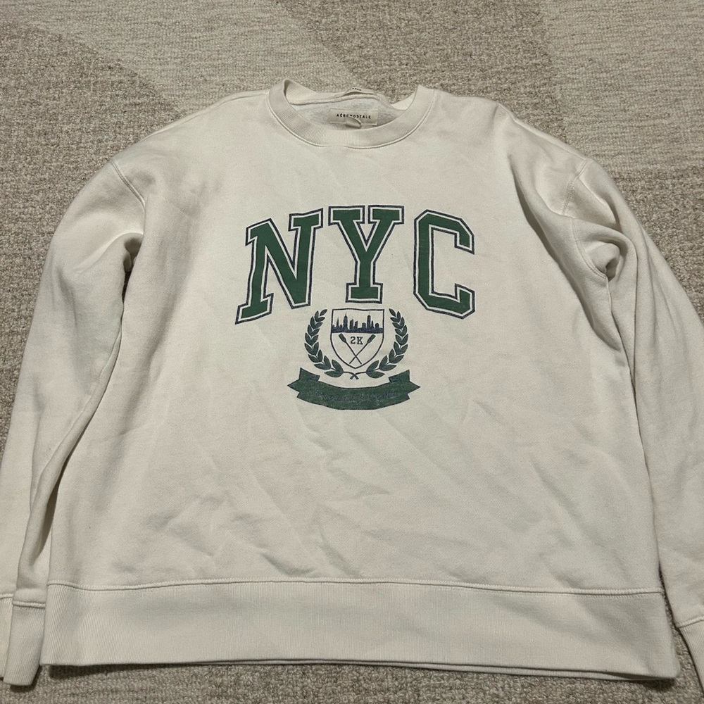 NYC Graphic Cream Sweater